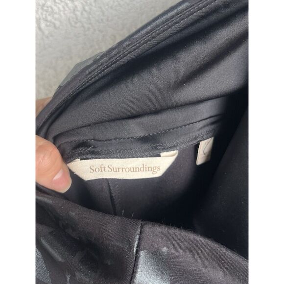 Soft Surroundings Ponte Twilight Floral Leggings - Size XS - Black - Picture 6 of 8